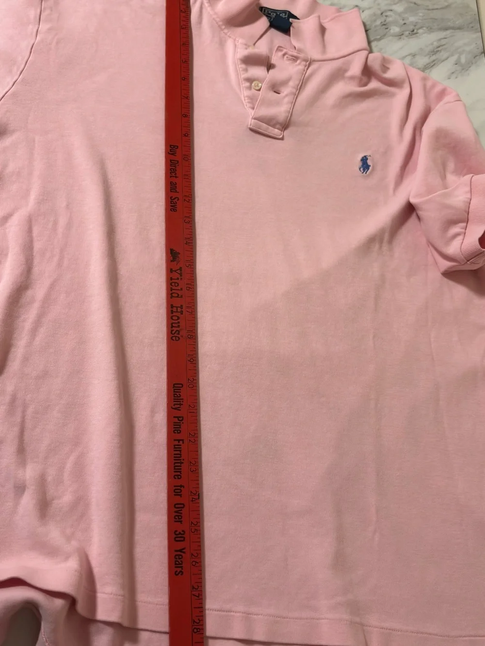 Ralph Lauren Pink Short-Sleeve Polo with Blue Pony